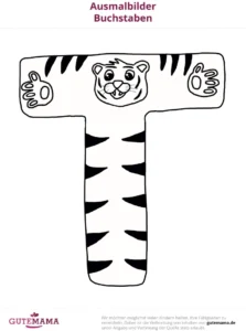 malvorlage-tiger-buchstabe-t-ausmalbild