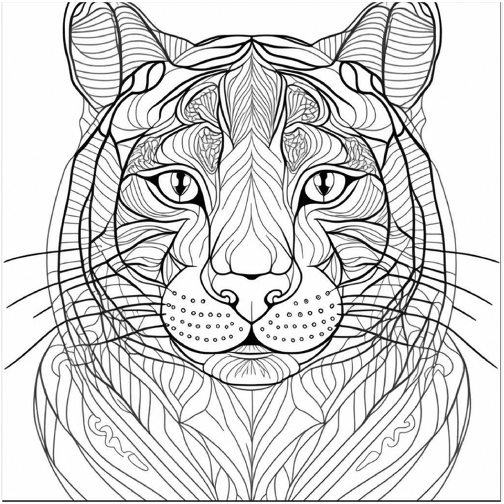 malvorlage-tiger-mit-grossen-augen-und-detaillierten-formen