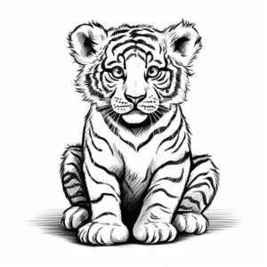 malvorlage-tigerbaby-kreativ-ausmalen
