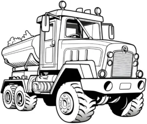 malvorlage-traktor-mit-anhaenger-ausmalbild