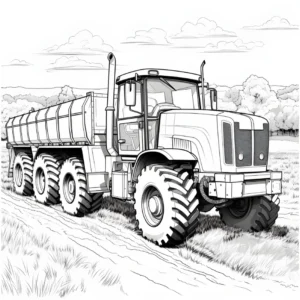 malvorlage-traktor-mit-anhaenger-fuer-kreative-kinder
