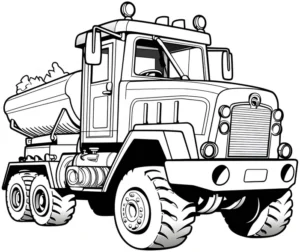 malvorlage-traktor-mit-anhaenger-transportieren