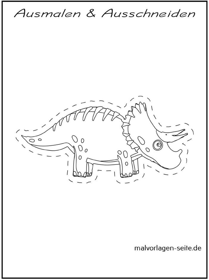 malvorlage-triceratops-ausmalbild-kinder