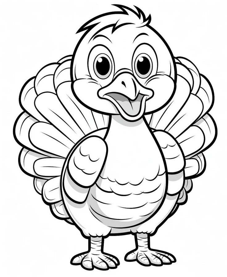 malvorlage-truthahn-fuer-kreatives-ausmalen