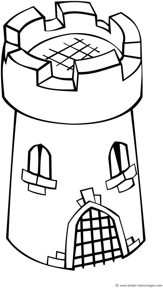 malvorlage-turm-mit-zinnen-und-fenstern