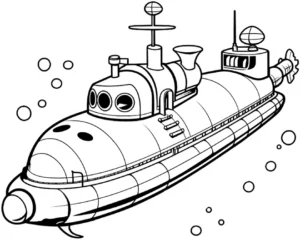 malvorlage-u-boot-mit-bubbles