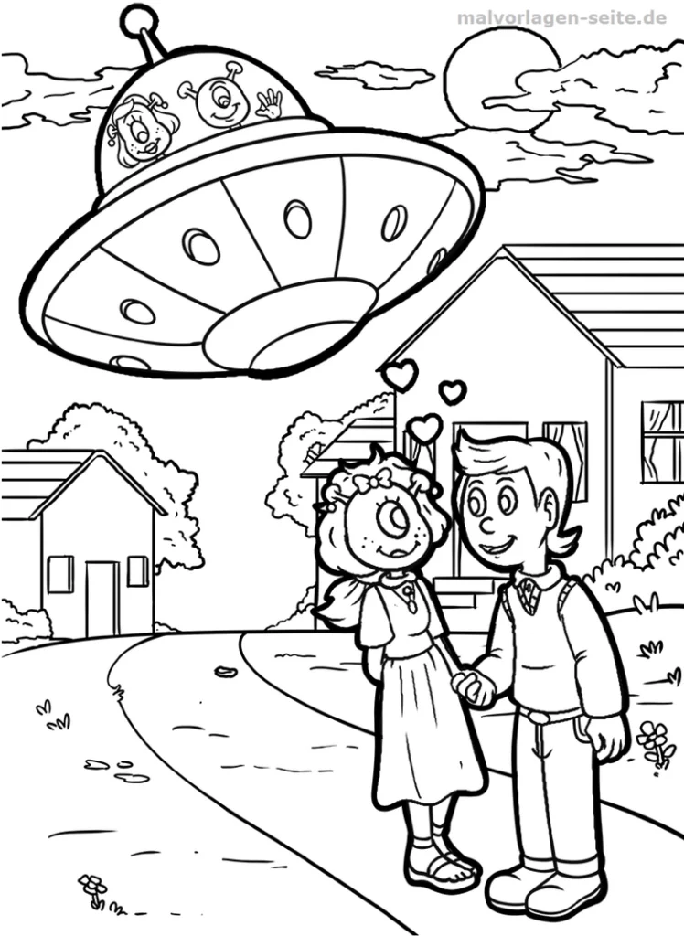 malvorlage-ufo-hand-in-hand-kinder