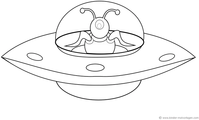 malvorlage-ufo-mit-alien-ausmalen