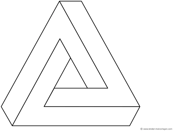 malvorlage-unmoegliches-dreieck-kreativ-ausmalen