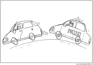 malvorlage-verfolgungsjagd-polizei-auto