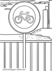 malvorlage-verkehrsschild-fahrradverbot