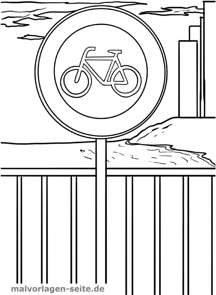 malvorlage-verkehrsschild-fahrradverbot