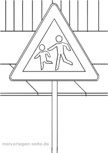 malvorlage-verkehrszeichen-kinder-sicherheitsbewusstsein