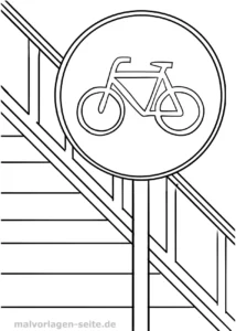 malvorlage-verkehrszeichen-radweg