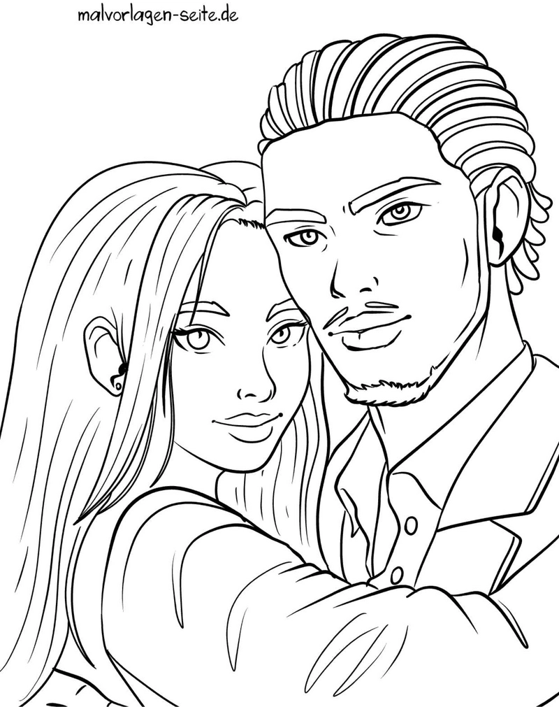 malvorlage-verliebtes-paar-ausmalen
