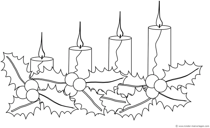 malvorlage-vier-kerzen-adventszeit