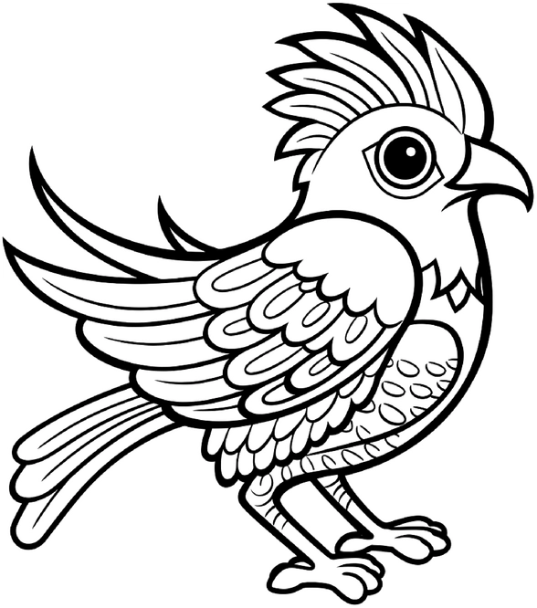 malvorlage-vogel-detaillierte-federn