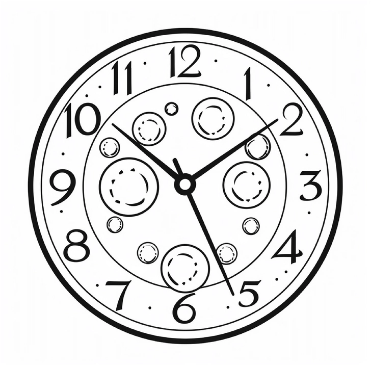 malvorlage-wanduhr-bunte-kreise-erstellen