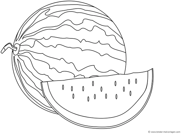 malvorlage-wassermelone-frucht-ausmalen