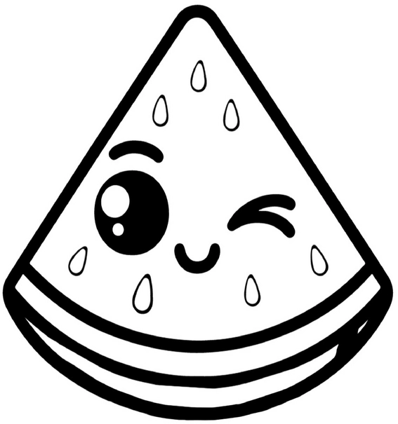 malvorlage-wassermelone-mit-gesicht-ausmalbild