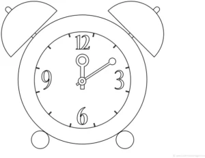 malvorlage-wecker-mit-klingel