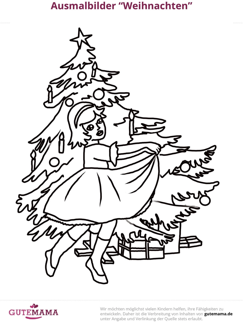 malvorlage-weihnachten-kind-mit-weihnachtsbaum