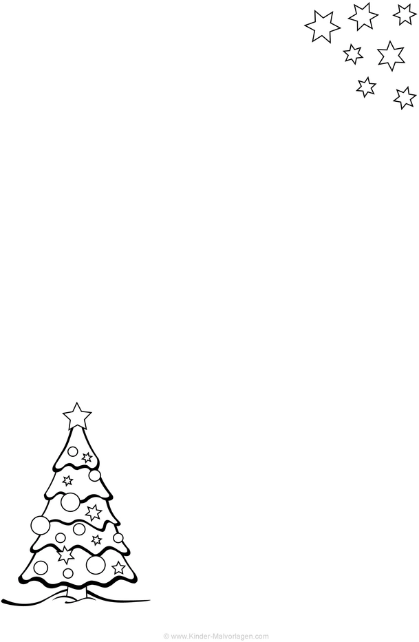 malvorlage-weihnachtsbaum-mit-sternen