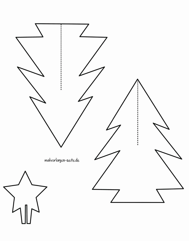 malvorlage-weihnachtsbaum-und-stern-zum-ausmalen