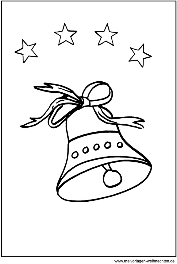 malvorlage-weihnachtsglocke-mit-sternen