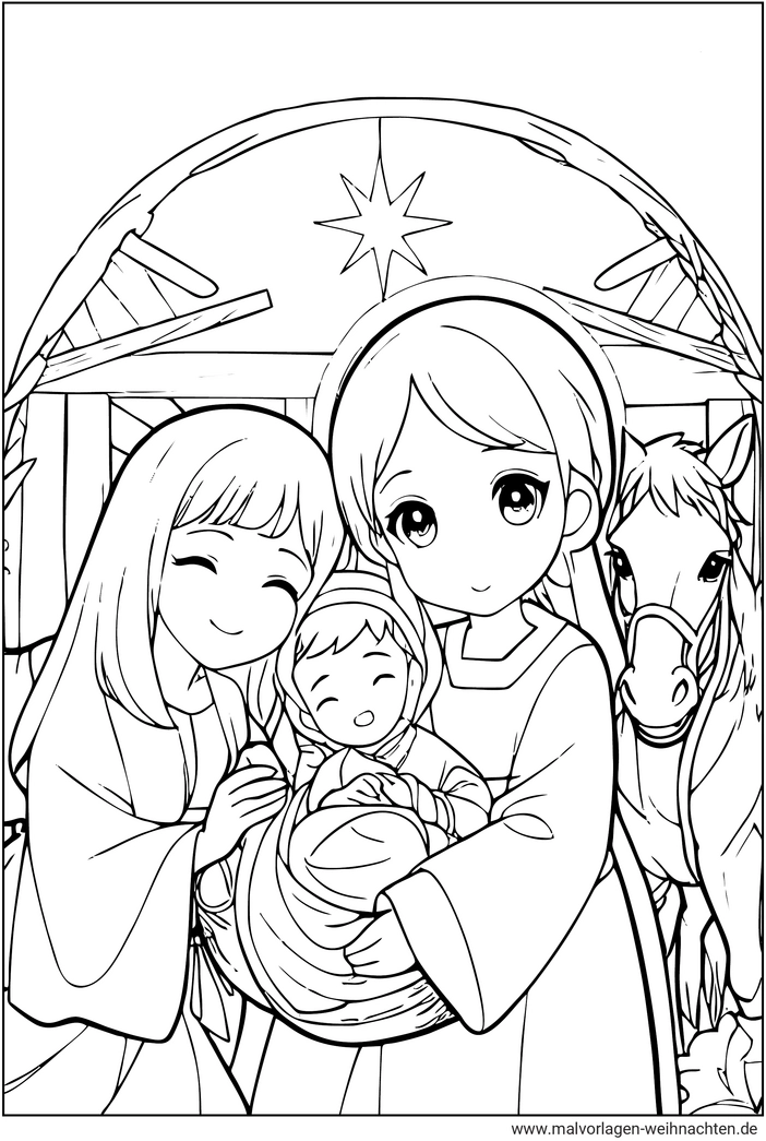 malvorlage-weihnachtskrippe-mit-maria-josef-und-jesuskind