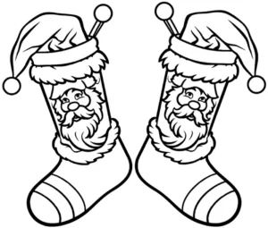 malvorlage-weihnachtsmann-socken-ausmalbild