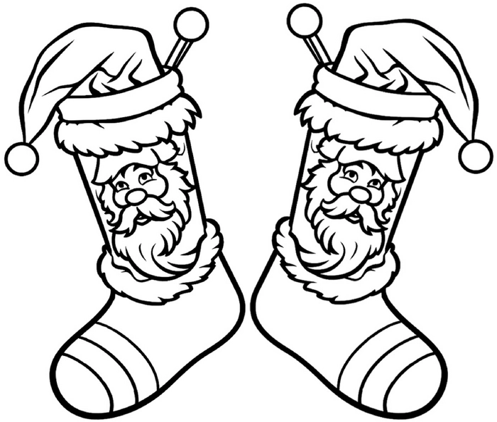 malvorlage-weihnachtsmann-socken-ausmalbild
