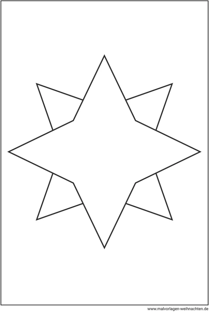 malvorlage-weihnachtsstern-mit-vier-zacken