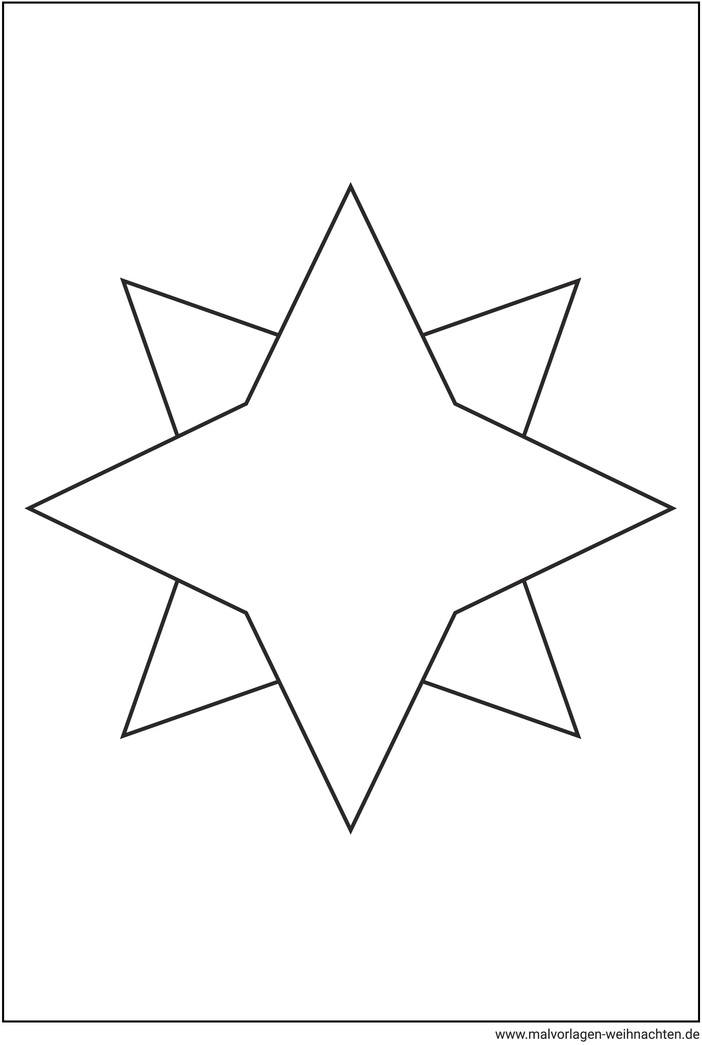 malvorlage-weihnachtsstern-mit-vier-zacken