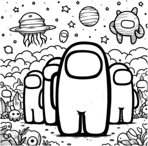malvorlage-weltall-astronauten-raumschiffe