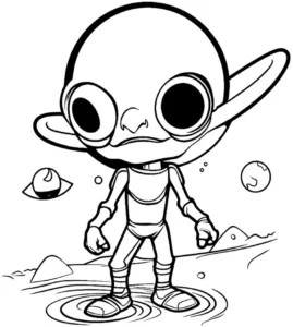 malvorlage-weltraumabenteuer-alien