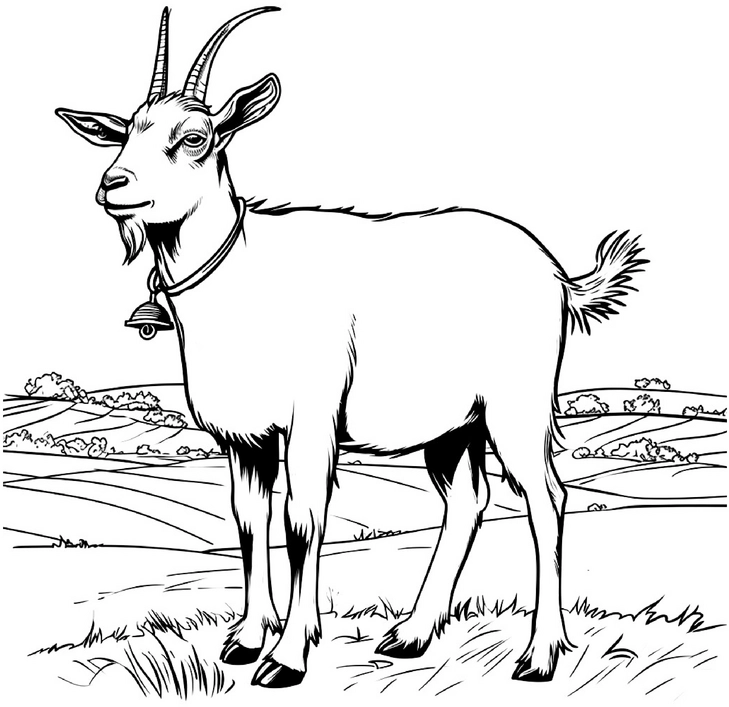 malvorlage-wiesenziege-kreativ-ausmalen