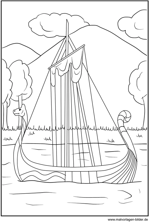 malvorlage-wikingerschiff-ausmalen