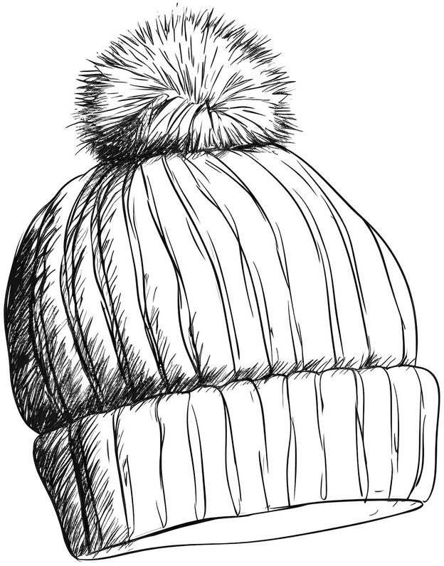 malvorlage-wintermuetze-mit-pompon