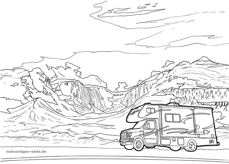 malvorlage-wohnmobil-in-berglandschaft
