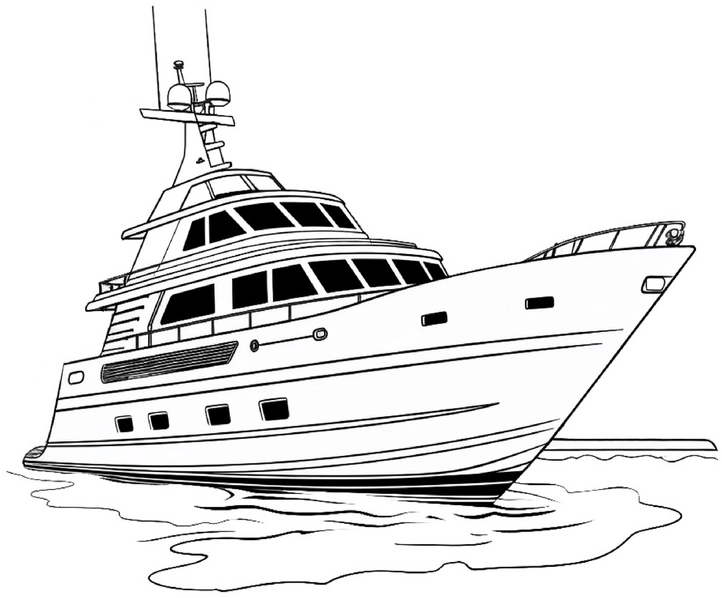 malvorlage-yacht-auf-dem-meer