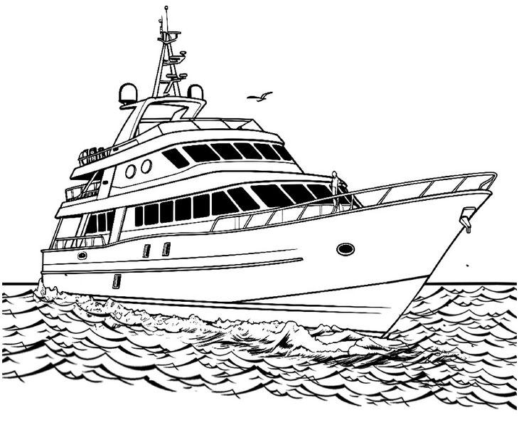 malvorlage-yacht-auf-dem-wasser