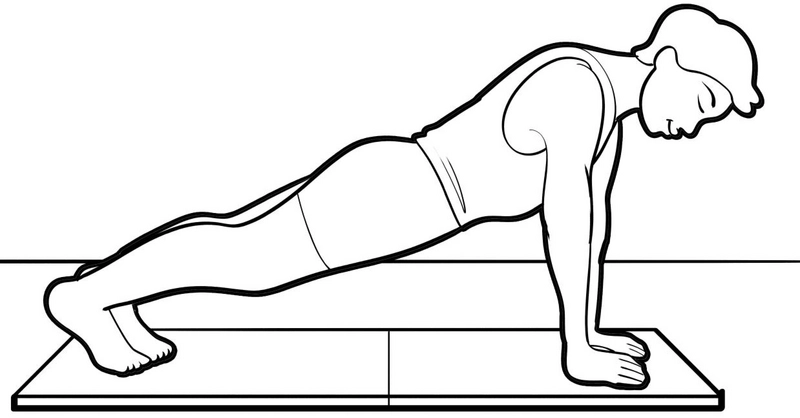 malvorlage-yoga-plank-pose-ausmalen-fuer-kinder