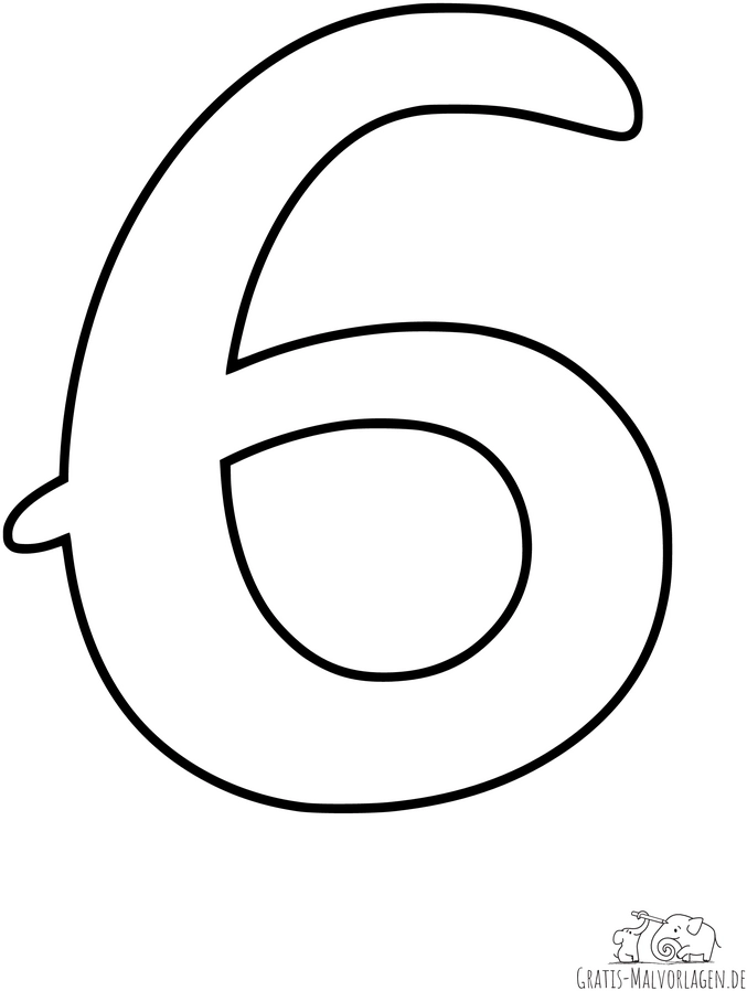 malvorlage-zahl-sechs-ausmalen