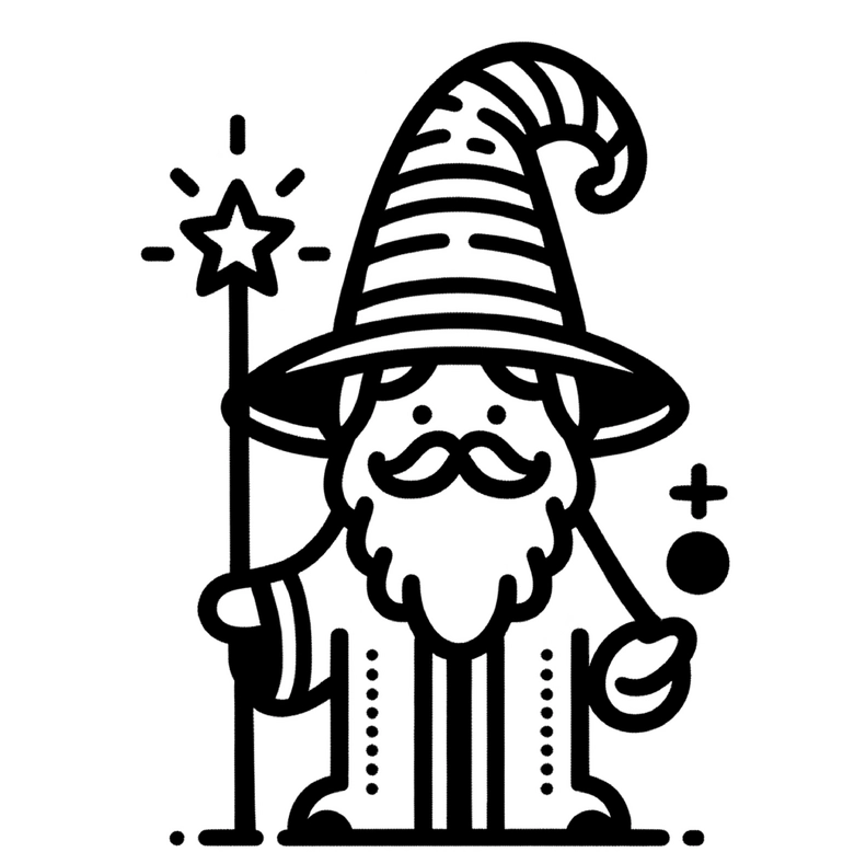 malvorlage-zauberer-mit-hut-und-stab