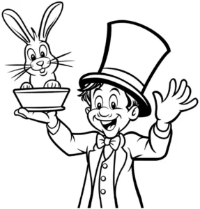 malvorlage-zauberer-mit-kaninchen