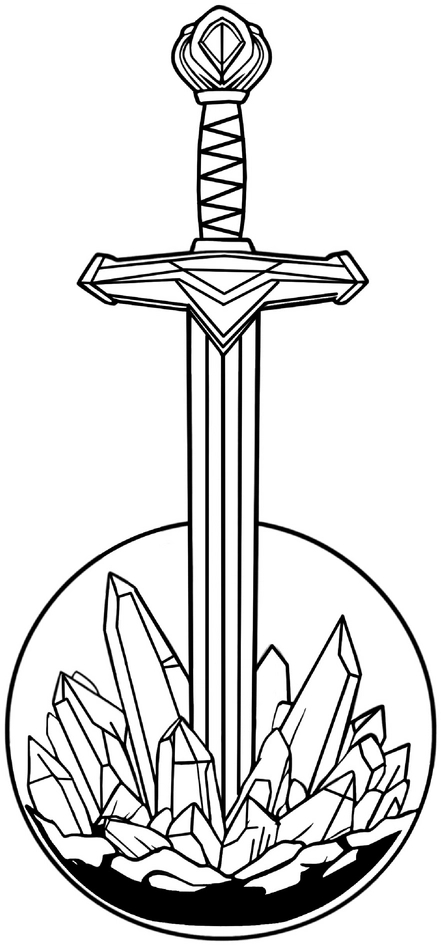 malvorlage-zauberschwert-mit-kristallen