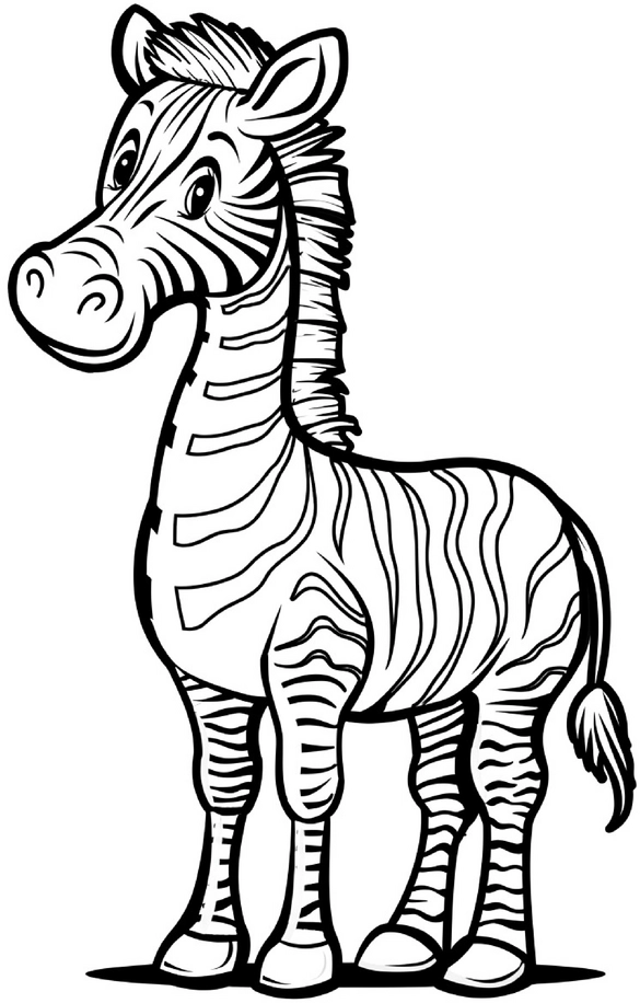 malvorlage-zebra-fruehling-ausmalbild