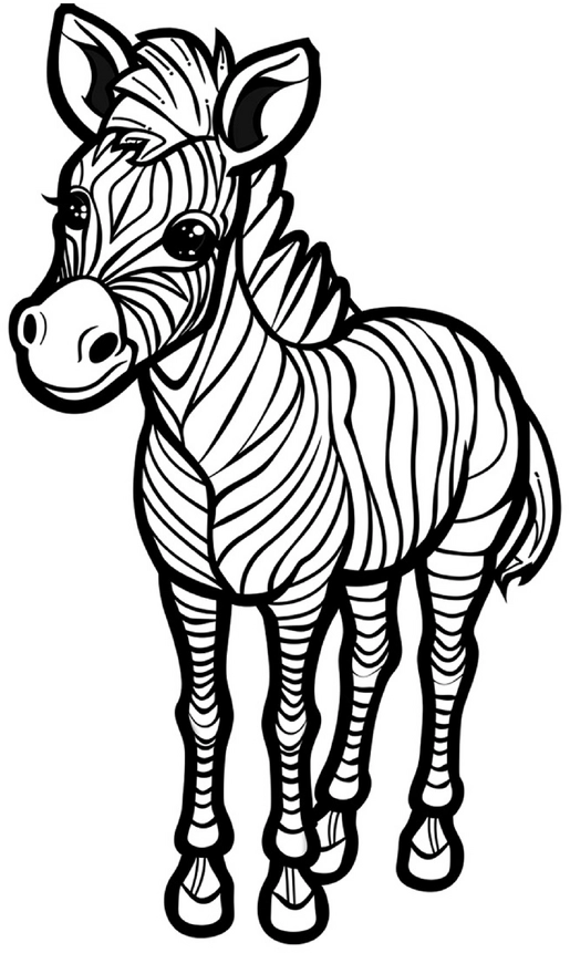 malvorlage-zebra-grossen-augen-einzigartige-streifen