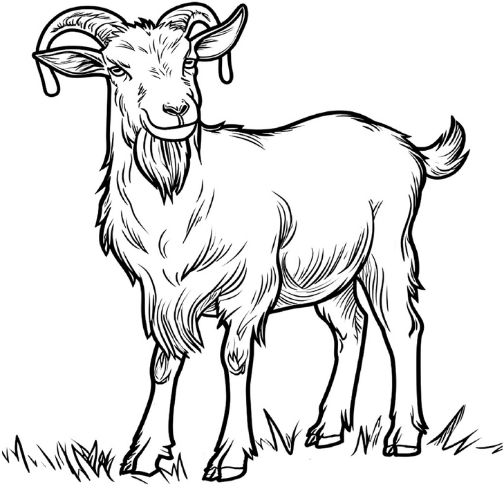 malvorlage-ziege-auf-dem-bauernhof